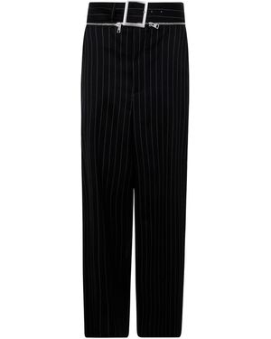 Jean Paul Gaultier Striped Trousers - Black