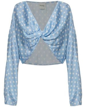 Posse Polka-Dot Blouse - Blue