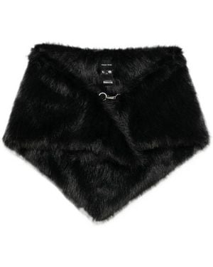 Simone Rocha Faux-Fur Lobster-Clasp Scarf - Black