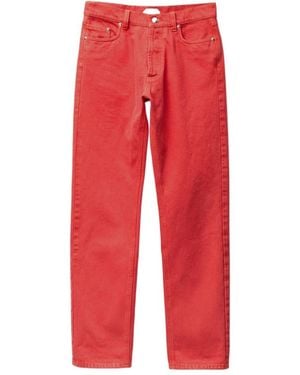 Versace Regular Fit Straight-Leg Jeans - Red