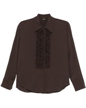 Seventy Ruffled-Trim Shirt - Brown