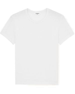 Saint Laurent Cotton Modal T-Shirt - White