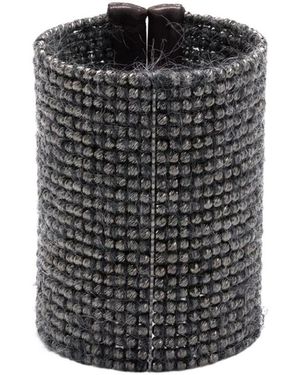 Brunello Cucinelli Sterling- Cuff Bracelet - Black