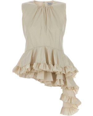 McQueen Ivory Poplin Top - Natural