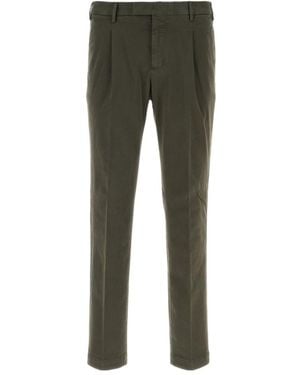 Pt Pantaloni Casual Trousers With Belt Loops - Green