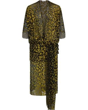 Ferragamo Silk And Viscose Dress - Green