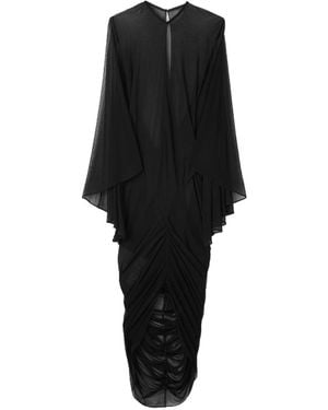 Jacquemus Draped Midi Cape Dress - Black