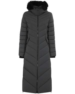 Moose Knuckles Long-Sleeved Hooded Coat - Black