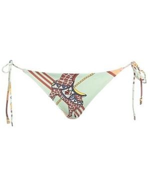 Tory Burch Colorful Printed Drawstring Swim Trunks - White