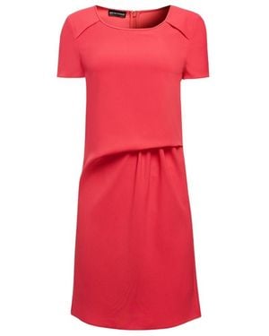 Emporio Armani Round Neck Dress - Red