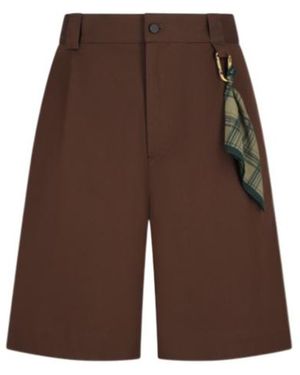 DARKPARK Denis Wide-Leg Bermuda Shorts - Brown