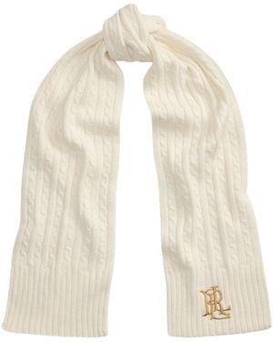 Ralph Lauren Long Knitted Scarf - White