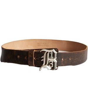 R13 Logo Buckle Belt - White