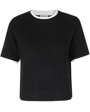Semicouture Crew-Neck Sweater - Black