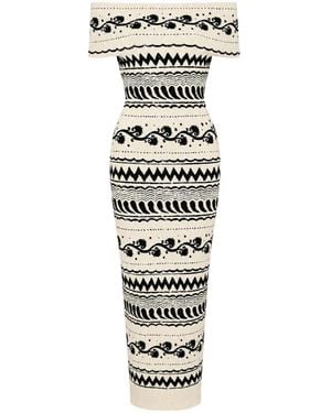 Alberta Ferretti Strapless Dress - White