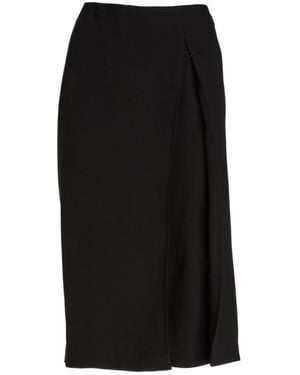 Ferragamo Pleated Midi Skirt - Black