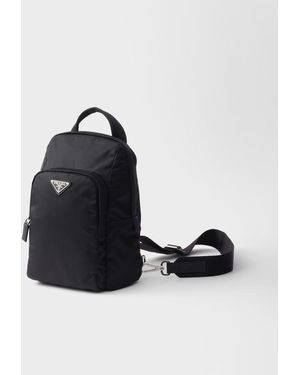 Prada Triangle-Logo Backpack in Black for Men | Lyst