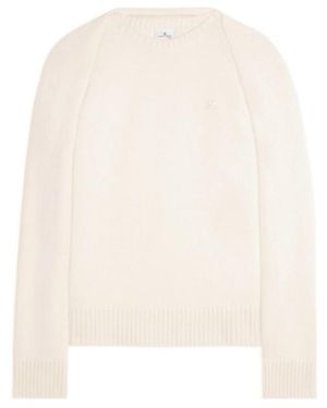 Courreges Layered Logo-Embroidered Sweater - White