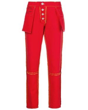 Unravel Project Logo Skinny Jeans - Red