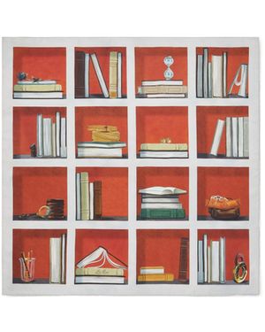 Loro Piana La Libreria Foulard 90 X 90 - Red