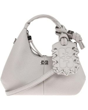 Ganni Mini Hobo Shoulder Bag - Gray