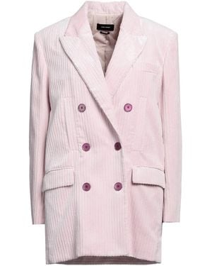 Isabel Marant Simple Corduroy Double Breasted Coat - Pink