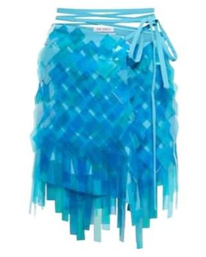 The Attico Embellished Miniskirt - Blue