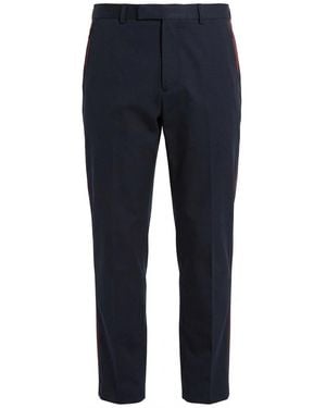 Gucci Logo Detailed Straight-Leg Trousers - Blue