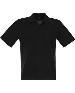 Herno Short-Sleeved Polo Shirt - Black