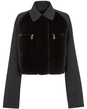Fendi Wool And Mink Jacket - Black