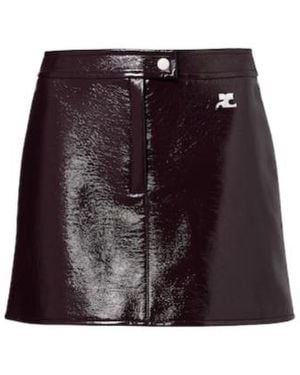 Courreges Cotton-Blend Miniskirt - Purple