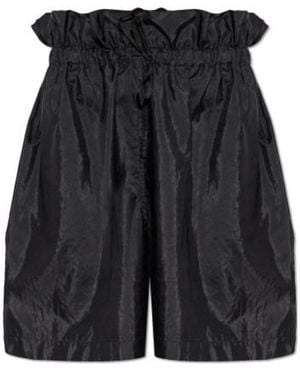 Jil Sander Ruffled Loose Fit Shorts - Black