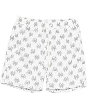 Eleventy Elastic Waist Swim Trunks - White