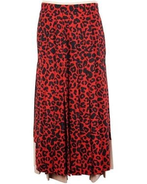 N°21 Leopard Print Skirt - Red