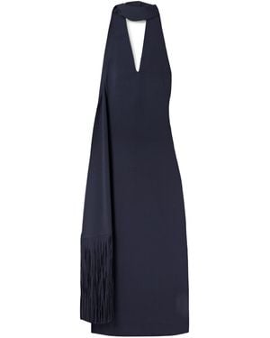 Cult Gaia Caia Draped Tassel Dress - Blue