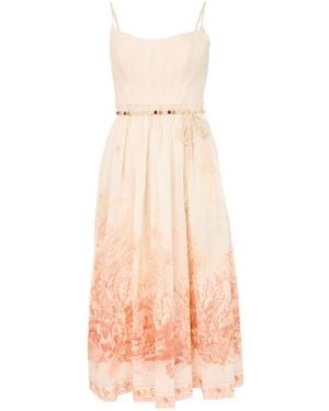 Zimmermann Wanderlust Midi Dress - Pink
