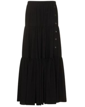 Michael Kors Pleated Button Skirt - Black