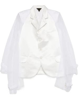 Comme des Garçons Long Sleeve Blazer - White