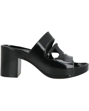 DIESEL Simple Rubber Sandals - Black