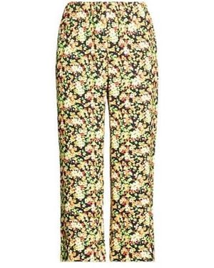 Marni Floral Print Wide Leg Trousers - Metallic