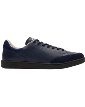 Burberry Leather And Suede Set Sneakers - Blue