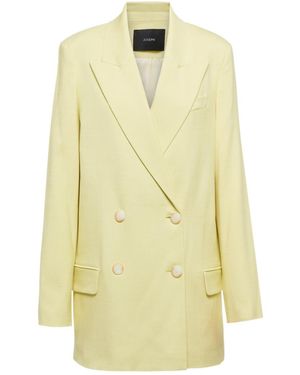 JOSEPH Double-Breasted Long Sleeve Suit Jacket - Yellow