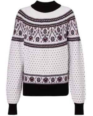 KHAITE Guy Fair Isle Cashmere Jumper - Grey