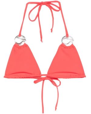 Coperni Logo-Appliqué Bikini Top - Red