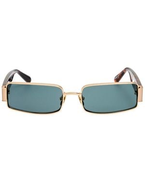 Linda Farrow Retangle Frame Sunglasses - Blue