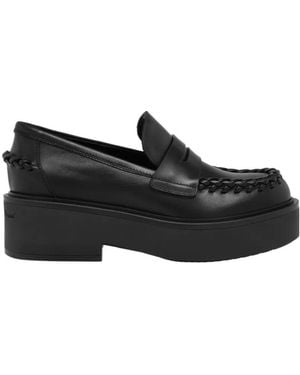 Gianvito Rossi Yuna Braided-Detail Loafers - Black