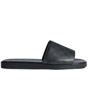 Gucci Gg Slide Sandals - Black