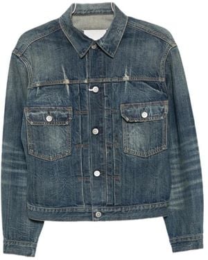 Maison Margiela Distressed Denim Jacket - Blue