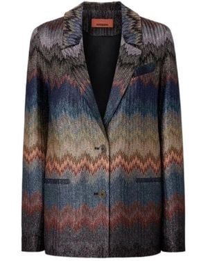 Missoni Glitter Printed Single-Breasted Blazer - Black