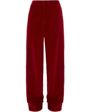 JW Anderson Jw Anderson Velvet Tuxedo Pants - Red